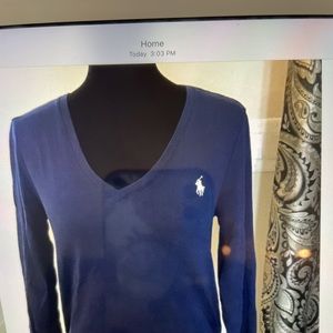 Polo Ralph Lauren Navy blue long sleeve shirt